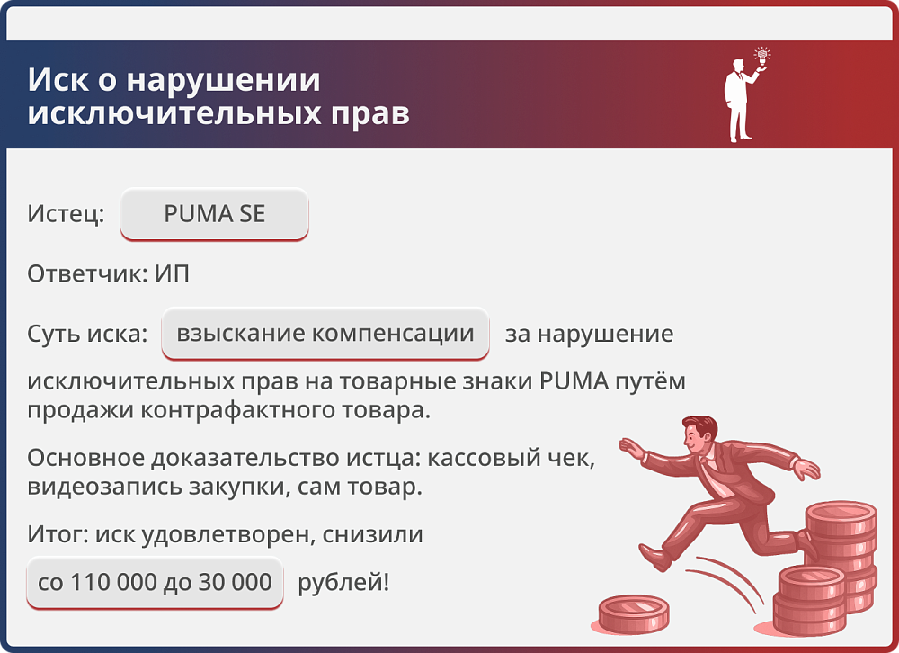 Картинка Нарушение исключительных прав на товарный знак «Puma»
